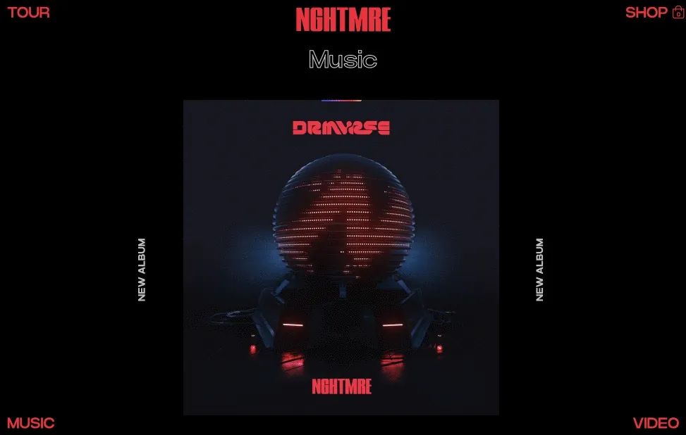 Full website experience for NGHTMRE